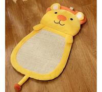 FILFEEL Tapis à Gratter en Sisal pour Chat - Tapis de Sol Polyvalent pour Chat pour Usage Intérieur, Protège Les Meubles et Réduit Les Dommages Causés par Les Griffes. (Lion Jaune)