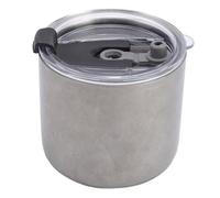 FILFEEL Tasse à café Vintage en Acier Inoxydable Mat avec Couvercle, 235 Ml - pour les Voyages en Plein Air et le Camping (365 ml)