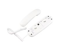 FILFEEL Téléphone Fixe Filaire avec Pause Dernier Numéro Touches Lumineuses Montable au Mur pour Blanc