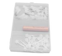 FILFEEL Têtes de Rechange pour Brosse à Vernis à Ongles à Double extrémité, avec Manche en Bois, pour la créativité du Nail Art, 40 Pièces