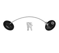 FILFEEL Verrures D'armoire à L'épreuve des Enfants, 2 Touches Longueur 20 Cm Verrouillage de Verrouillage de Réfrigérateur avec Câble en Acier Inoxydable Lignes Lisses Pliant pour les (BLACK)