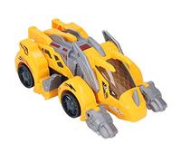 FILFEEL Voiture Dinosaure électrique 2 en 1 avec Lumières LED, Musique et Brouillard - Jouet de Déformation Transformable pour Enfants (Yellow)