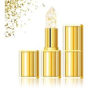 Filgaentrme Lipstick, Color Changing Lipstick, Clear That Changes Color, Transferproof Gold Crystal Long Lasting Moisturizing (2 Pcs)