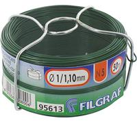 Fil d'attache - FILGRAF - plastifié vert - 0,7 mm - bobine 50 m