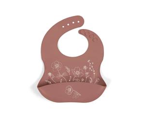 Filibabba - Bavoir en silicone imprimé Fall Flowers