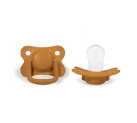 Filibabba® Lot de 2 tétines en silicone - Forme symétrique - Couleurs mates - Design danois - Lot de 2