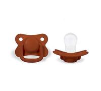Filibabba® Lot de 2 tétines en silicone - Forme symétrique - Couleurs mates - Design danois - Lot de 2