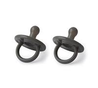 Filibabba® Lot de 2 tétines en silicone pour bébé - 100 % silicone dans de belles couleurs - Tétines rondes - Design danois - 2 pièces avec boîte à tétine (gris pierre)