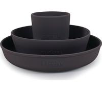 FILIBABBA Set de vaisselle en silicone Stone Grey