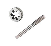 Filières de filetage rondes, 2 pièces for taraudage interne et externe de machines-outils, jeu de filières métriques à gauche M2-M22 (M22 x 1,25)(M22x1.5)