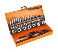 Filières et tarauds M3-M12, coffret de 32 pièces en acier rapide (HSS)