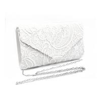 Fililogor Pochette Femme Sac Élégant Sac de Soirée Pochette de Soirée de Bal de Partie Pochette pour Femmes pour Mariage Fête de Mariée, blanc, 22 cm × 13 cm × 5 cm
