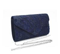 Fililogor Sac élégant sac de soirée pochette pochette pour femmes, sac à bandoulière avec enveloppe en dentelle, sac de soirée de bal de fête, bleu
