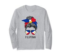 Filipina Girl Filipina Heritage Philippines Flag Manche Longue