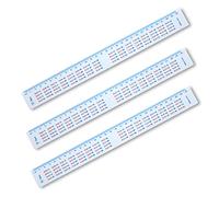 Filipov 3 x règle de 30 cm avec tableau multiplicateur blanc / lot de 3 /