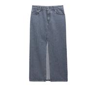 Filippa K - Longue Jupe en Jean Fendue - Femme - Jupes - Gris - Taille: 40 FR