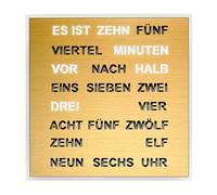 Filius Horloge De Table Carrée Horloge Mots Couleur Or 20 Cm 0400-9