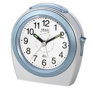 Filius Réveil Standard Quartz Analogique Sans Tic Silv./Bleu Clair 0605-5
