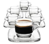 Filiżanka ze spodkiem - LAV - 75 ml - Transparent - Lot de 6 - Compatible lave-vaisselle