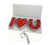 Fillable Letters Empty Flower Gift Box Mother Day Decor Letter Shaped Box for Candy Valentines DIY Craft Birthday Flowers(WHITE)