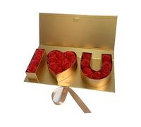Fillable Letters Empty Flower Gift Box Mother Day Decor Letter Shaped Box for Candy Valentines DIY Craft Birthday Flowers(Golden)