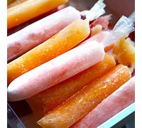 FillBo Lot de 100 bolsas Para Helado Bolis/Glaçons Bonbons Moules à Glace Para Paletas De Helado Sacs à Glace Jetables en Plastique et Machine à Glaçons