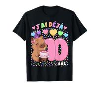 Fille 10e Anniversaire Cadeau J'Ai Déjà 10 Ans Capybara T-Shirt