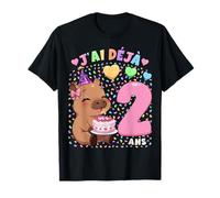 Fille 2e Anniversaire Cadeau J'Ai Déjà 2 Ans Capybara T-Shirt