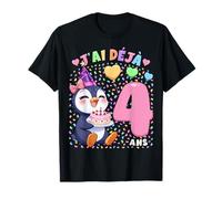 Fille 4e Anniversaire Cadeau J'Ai Déjà 4 Ans Manchote T-Shirt