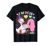 Fille 4e Anniversaire Cadeau J'Ai Déjà 4 Ans Oie T-Shirt