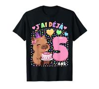 Fille 5e Anniversaire Cadeau J'Ai Déjà 5 Ans Capybara T-Shirt