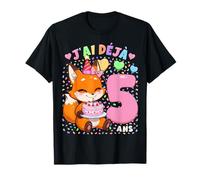 Fille 5e Anniversaire Cadeau J'Ai Déjà 5 Ans Renarde T-Shirt
