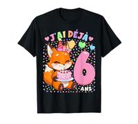 Fille 6e Anniversaire Cadeau J'Ai Déjà 6 Ans Renarde T-Shirt