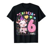 Fille 6e Anniversaire Cadeau J'Ai Déjà 6 Ans Vache T-Shirt
