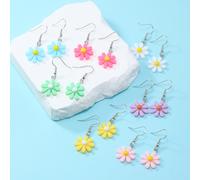 Fille 7 paires Pendants d'oreilles marguerite Avertissement : Ce produit contient une pointe tranchante fonctionnelle. Il n'est pas destiné à être utilisé par des enfants de moins de 8 ans.Taille Uniq