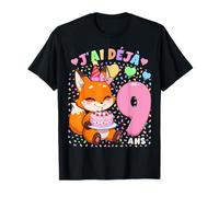 Fille 9e Anniversaire Cadeau J'Ai Déjà 9 Ans Renarde T-Shirt