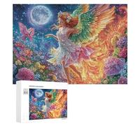 Fille avec Le Phoenix dans la forêt enchantée Puzzle 300 Pièces pour Seniors Moment Calme Stimulation Cognitive Cadeau pour Loisirs 300 PCS