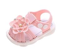 Fille Blanc Cassé Bout Découpé Sandales respirant chaussure rosée orteil sac à chaussures tête sandales fille sandales bébé doux couvre-chaussures sandales pour 0 à 3 ans Fille Vert (Red, 23.5 Infant)