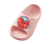 Fille Blanc Orteils Séparés Chaussons Dessin animé Pantoufles garçons Enfants Sandales Chaussures bébé Fille Bout Arrondi Fille Chaussons (Pink, 38)