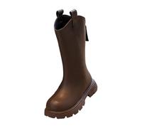 Fille Blanc Respirant Bottines Shoes Mesh Soft Sole Breathable Sports Short Boots Fille Argenté Extérieur Bottes (Brown, 28 Little Child)