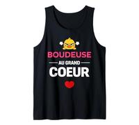 Fille Boudeuse au Grand cœur Femme drôle Humour Boudeuse Débardeur