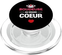 Fille Boudeuse au Grand cœur Femme drôle Humour Boudeuse PopSockets PopGrip pour MagSafe