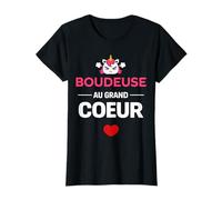 Fille Boudeuse au Grand cœur Femme drôle Humour Boudeuse T-Shirt