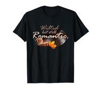 Fille Cannelle, Fleurs en Vinyle, Feuilles d'automne, Vintage T-Shirt