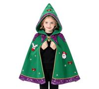 Fille Capuche Capuchon Noël Cape À Lutin Enfant Festive Fête D'Hiver | Avec Fermeture Eclair,Devant Ouvert,Dressage Noël,Soirée Thème,Halloween,De,Le Carnaval,Anniversaire,La Fête,Vacances
