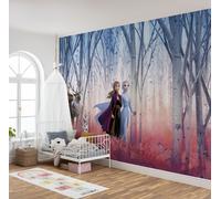 Fille Chambre Elsa Papier Peint Mural Frozen 2 Disney Bleu Violet Déco Anna Olaf