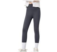 Fille Chaud Leggings Legging D'hiver Doublé En Polaire Taille Haute Sous-Vêtements Thermiques Épais Chaud Longs Leggings Hiver Doublé Épaissie Coton Pour Enfants Filles Cotton (Grey, 5-6 Years)