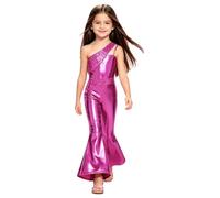 Fille Combinaison Fête pour des Filles Une Pièce Disco Noire Ans Rose Vif 7-8 Ans