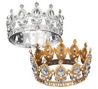 Fille Crown,2 PCS Tiara for Women, Décoration de Gâteau Couronne,Couronne Gâteau Toppers Or Argent Couronne Cupcake Toppers Petite Couronne,Thème Décoration de Fête Fournitures