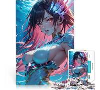 Fille d'anime aux Cheveux Roses Puzzles 2000 pièces pour Adolescents Impossible est idéal comme Cadeau pour Toute la Famille 70x100cm